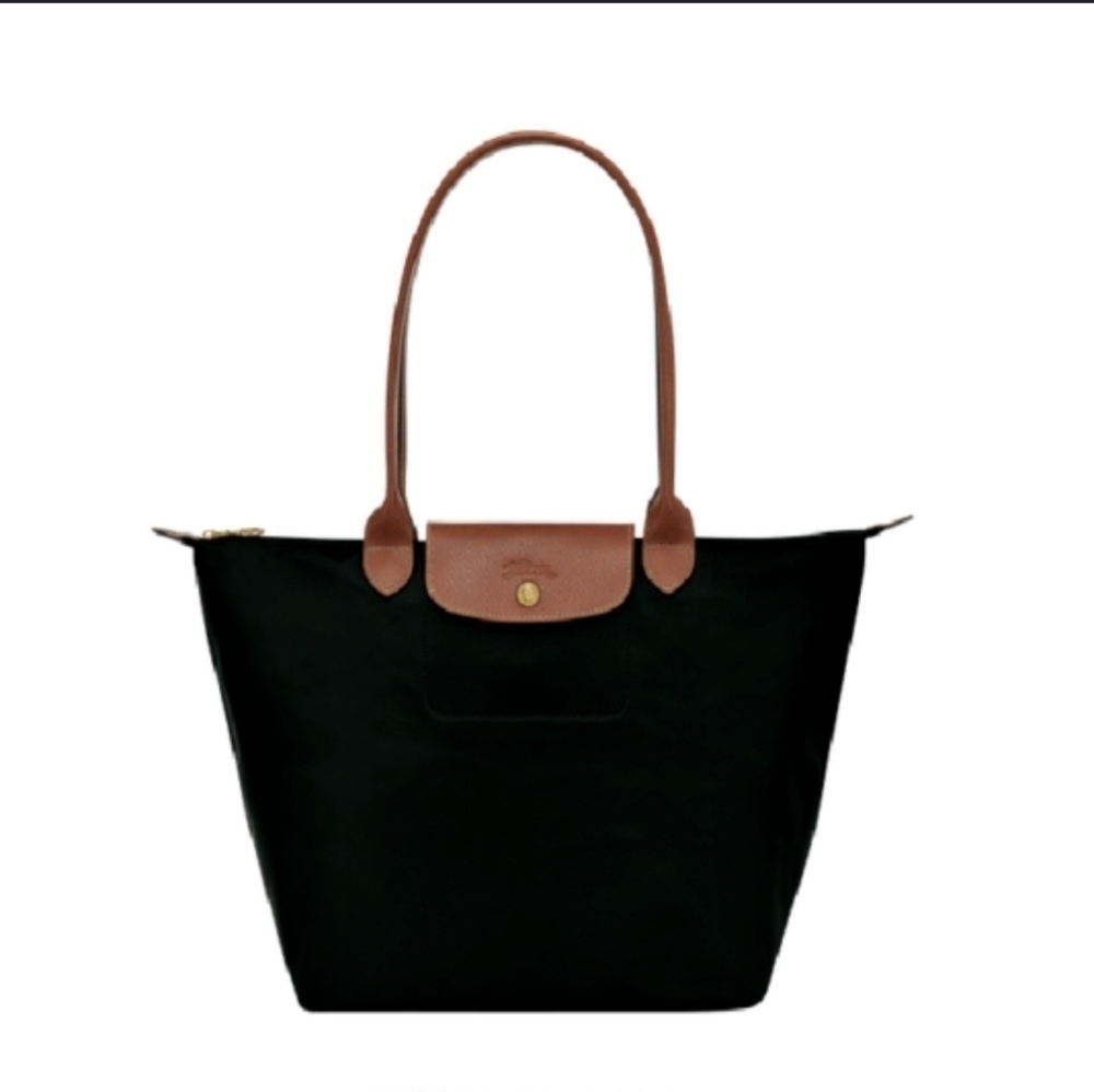 Gently Used Longchamp Le Pliage Black Large Tote Bag Foldable Costimized